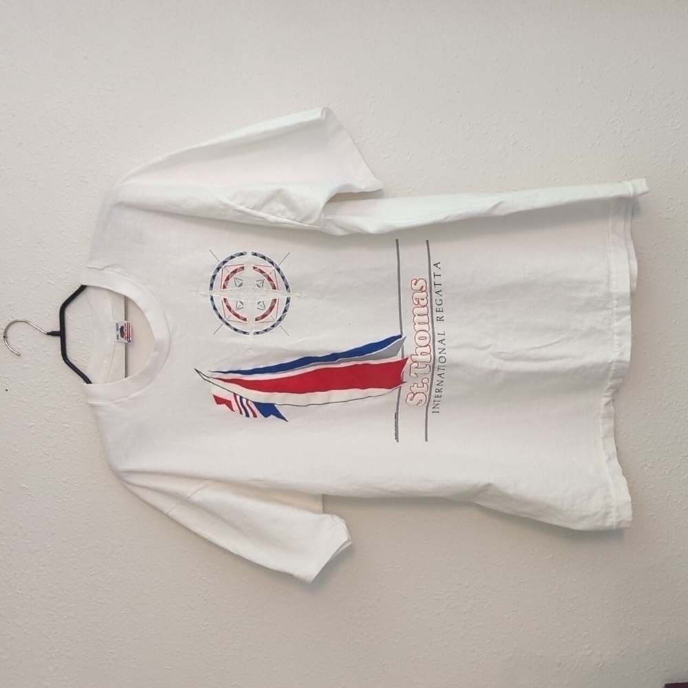 St.Thomas International Regatta VTG Graphic XXL Nautical Y2K Stanley Michaels